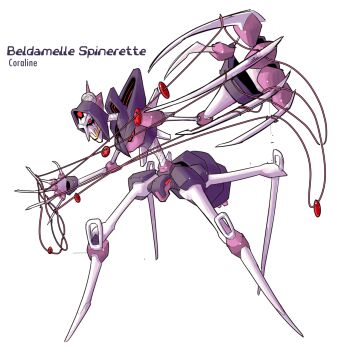 Rule 34 | 2000s (style), armor, arthropod limbs, buttons, character name, claws, copyright name, coraline, coraline (movie), full body, highres, karakatodzo, long nose, mechanization, mega man (series), mega man zero (series), other mother, parody, red eyes, robot, style parody, tagme, yarn, yarn ball