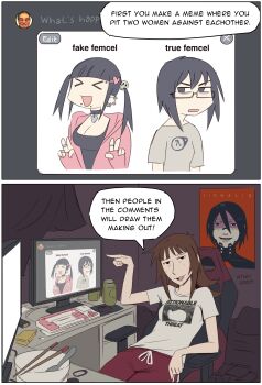 &gt;_&lt; 1girl aphex_twin black_hair black_shirt brown_hair can chair chopsticks closed_eyes commentary computer_keyboard computer_mouse double_v ear_piercing elster_(signalis) english_commentary english_text face_piercing freckles gaming_chair glasses grey_shirt hair_ornament half-life half-life_(series) half-life_2 heart heart_hair_ornament highres hitsuji_(hitsujigoods) i_care_because_you_do indoors jacket jewelry kara_eklund lip_piercing long_hair looking_at_viewer messy_hair messy_room monitor multiple_rings open_mouth pants piercing pink_jacket poster_(object) red_pants richard_d._james ring shirt short_hair signalis smile solo speech_bubble swivel_chair track_pants twintails twitter v white_shirt
