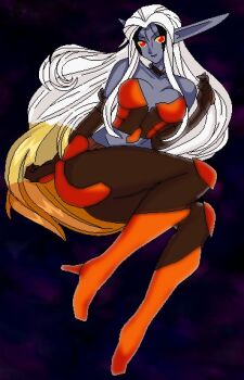 armor ass boots jak_and_daxter long_ears long_hair maia_acheron pixel_art red_eyes