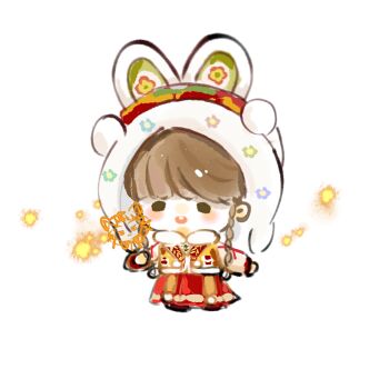 Rule 34 | 1girl, animal ear headwear, animal ears, black boots, boots, braid, brown eyes, brown hair, chibi, chinese commentary, commentary request, fake animal ears, fengmi youzi hua, fireworks, floral print, fur-trimmed headwear, fur-trimmed vest, fur trim, happy, hat, highres, holding, holding fireworks, hutou hat, infinity nikki, light blush, long skirt, long sleeves, momo (nikki), new bloom blessings (infinity nikki), nikki (series), open mouth, pleated skirt, pom pom hat ornament, print headwear, puffy long sleeves, puffy sleeves, rabbit ears, red hat, red skirt, shirt, short hair with long locks, side braids, simple background, skirt, smile, solid oval eyes, solo, teeth, twin braids, upper teeth only, vest, white background, white shirt, yellow vest