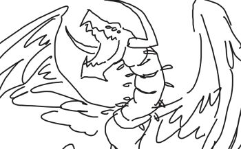 davewaterfalls dragon dragon_horns feathered_wings fire_emblem fire_emblem_awakening grima_(fire_emblem) horns nintendo sketch wings