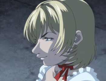 00s 1futa 1girl 2007 after_fellatio american animated animated_gif bible_black bible_black_new_testament blonde_hair blue_eyes blush bow breasts choker cum cum_in_mouth cumdrip dress earrings fellatio futa_with_female futanari high_ponytail jewelry jody_crowley large_breasts lipstick long_hair makeup mind_control nightgown oral penis ponytail purple_eyes relief saeki_kaori shin_bible_black short_hair smile tagme uncensored witch