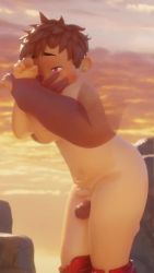 ! 2boys 3d age_difference anal animated arm_grab bdsm beach bondage bound brown_hair censored cloud cloudy_sky completely_nude covering_another&#039;s_mouth cum cum_in_ass disembodied_penis domination english_text erection evening fat fat_man hand_over_another&#039;s_mouth heart highres male_focus male_penetrated mosaic_censoring multiple_boys navel nude onii-shota penis rape red_eyes sex shota sky small_penis standing standing_sex tagme testicles thigh_sex video yaoi yudajuda