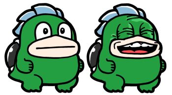 bkub black_eyes closed_eyes closed_mouth full_body mario_(series) multiple_views nintendo no_humans open_mouth simple_background spike_(mario) teeth white_background