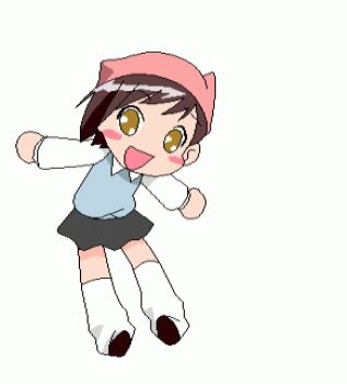 1girl animal_hat animated animated_gif artist_request black_skirt blue_sweater_vest blush_stickers brown_hair brown_shoes caipirinha_dears_dance_(meme) cat_hat dancing dears derivative_work full_body hat ikuhara_natsuki leg_warmers long_sleeves looking_at_viewer looping_animation lowres meme open_mouth outstretched_arms pink_hat screenshot_redraw shirt shoes short_hair simple_background skirt smile solo sweater_vest white_background white_leg_warmers white_shirt
