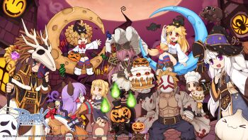 4boys 6+girls :3 abs animal animal_on_head animal_skull arch_mage_(ragnarok_online) bat_(animal) black_cat black_gloves black_shirt blonde_hair blood blood_on_clothes bloody_murderer blue_moon_loli_ruri blue_socks boots bow bowtie braid brown_capelet brown_eyes brown_hair brown_pants brown_sash bug cake candy capelet cat cat_on_head celine_kimi chain chef_hat chibi chibi_only closed_eyes closed_mouth copyright_notice dress eye_print fake_halo fingerless_gloves fire food full_moon fur-trimmed_capelet fur_trim garlic garling_(ragnarok_online) ghost gloves gold_trim green_eyes green_fire grey_dress hair_bow hair_over_one_eye halloween halloween_bucket halo hat highres holding holding_mask holding_staff house jack-o&#039;-lantern jack-o&#039;-lantern_head jakk_(ragnarok_online) logo loli_ruri long_hair long_sleeves looking_at_viewer lude_(ragnarok_online) marionette mask masked moon multiple_boys multiple_girls muscular muscular_male official_art official_wallpaper on_crescent on_head open_mouth orange_eyes pants pointy_ears priest_(ragnarok_online) pumpkin puppet purple_dress purple_eyes purple_hair purple_sky ragnarok_online red_bow red_bowtie red_eyes red_socks rurushe_(ragnarok_online) sheet_ghost shirt sitting skull_on_head sky smile socks soul_ascetic_(ragnarok_online) spider spiding spirit_handler_(ragnarok_online) squash_(ragnarok_online) staff standing star_(symbol) star_print striped_clothes striped_socks stuffed_animal stuffed_toy teddy_bear teddy_bear_(ragnarok_online) twin_braids whisper_(ragnarok_online) white_boots white_hair white_shirt witch_hat wrapped_candy yuichirou