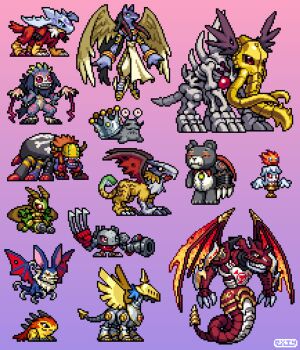 Rule 34 | anubismon, belt, blackkingnumemon, bug, candmon, digimon, digimon (creature), digital hazard, dokugumon, gizamon, griffomon, highres, holsmon, maildramon, mask, megidramon, metalmamemon, mothman, oridigi, pipismon, sharp teeth, skullmammon, snake, spider, teeth, warumonzaemon, wings
