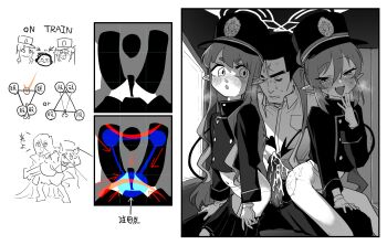 1boy 2girls asahina_yoshitoshi blue_archive blush buttjob clothes_pull cum cum_on_body cum_on_penis cum_string demon_tail erection ffm_threesome gloves group_sex hair_between_eyes halo hat hetero highres hikari_(blue_archive) jacket long_hair long_sleeves multiple_girls nozomi_(blue_archive) open_mouth pantyhose peaked_cap penis pointy_ears siblings sisters sitting sitting_on_lap sitting_on_person skirt skirt_pull smile tail threesome uncensored