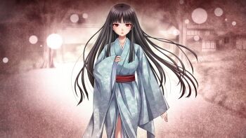 black_hair grand_guignol_no_yoru japanese_clothes kimono long_hair looking_at_viewer tinkerbell