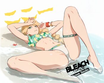 1girl ai-generated animerch_x bleach bleach:_brave_souls burn_the_witch feet groin navel ninny_spangcole tagme