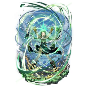 1girl :o aerokinesis ankle_boots armor artist_request aura black_ribbon blue_sky blush boots braid braided_ponytail breastplate breasts brown_boots brown_gloves closed_eyes cloud cloudy_sky day dust_cloud eyelashes facing_viewer full_body game_cg gloves glowing green_hair green_tunic hair_ribbon high_heel_boots high_heels light_particles long_hair long_sleeves low_twin_braids multiple_braids official_art open_mouth outdoors pants pauldrons ribbon rishia_ivyred shirt shoulder_armor side_slit simple_background sky sleeveless_tunic small_breasts smile solo sparkle standing straight-on tate_no_yuusha_no_nariagari tate_no_yuusha_no_nariagari_rerise transparent_background tunic turtleneck_tunic twin_braids v-shaped_eyebrows white_pants white_shirt wind