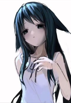 dress green_hair guro_cure saya_no_uta white_dress