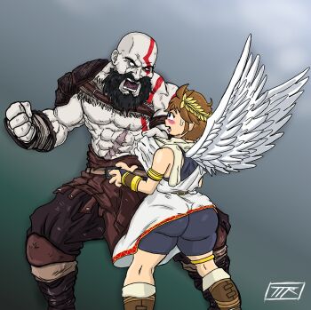 anal god_of_war kid_icarus kratos_(god_of_war) nintendo penis pit_(kid_icarus) source_request tagme ttherandom yaoi
