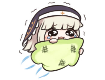 1girl :3 chibi commentary_request crying crying_with_eyes_open flying kirby_(series) long_hair meme nintendo nipruku parody solo speaki_(trickcal) speakiposting_(meme) tears trickcal white_background