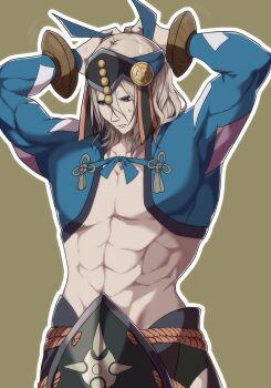 Rule 34 | 1boy, abs, alternate costume, blonde hair, blue eyes, commentary request, fire emblem, fire emblem fates, highres, ignatius (fire emblem), large pectorals, long hair, male focus, nintendo, pectorals, saki ttx, upper body