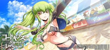 breasts c.c. code_geass code_geass:_lost_stories green_hair highres long_hair navel official_art twintails underboob