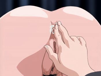 00s 2002 amatsuki_jun anal_fingering animated animated_gif anime_screenshot anus ass bible_black bible_black_night_of_the_walpulgiss fingering huge_ass imari_kurumi lotion preparing pubic_hair pussy rubbing tagme