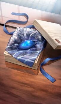 Rule 34 | after time valentine 2026, artist request, blue gem, box, commentary request, fate/grand order, fate (series), gem, gift, gift box, in box, in container, no humans, obidome, object focus, official art, open box, ribbon, still life, third-party source