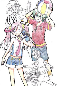 Rule 34 | appmon, asuka torajirou, digimon, digimon universe: appli monsters, gatchmon, highres, karan eri, shinkai haru, tagme