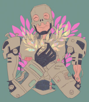 Rule 34 | 1boy, andromon, digimon, digimon (creature), leaf, male focus, smile, solo