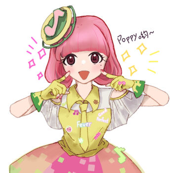 Rule 34 | finger to cheek, highres, kamen rider, kamen rider ex-aid, kamen rider ex-aid (series), mole, mole under eye, pink gown, pink hair, poppi pipopapo