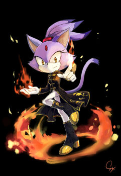 bindi blaze_the_cat boots cat ponytail satans-s sega sonic_(series) yellow_eyes