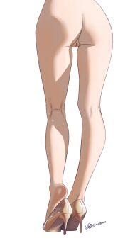1girl absurdres ass commentary_request from_behind high_heels highres leg_focus lower_body nude original pussy solo standing thigh_gap thighs xiaoxi0619