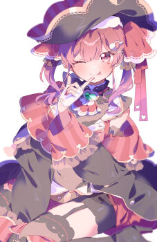 Rule 34 | 1girl, ;p, absurdres, bare shoulders, black boots, black hat, black leotard, black thighhighs, blush, boots, closed mouth, clothing cutout, coat, commentary request, dot nose, fingerless gloves, garter straps, glove cutout, gloves, hat, heart cutout, high heel boots, high heels, highres, hololive, houshou marine, lace, lace-trimmed thighhighs, lace trim, leotard, long sleeves, looking at viewer, one eye closed, open clothes, open coat, pirate hat, red eyes, red hair, serizawa serizane, short hair, simple background, sitting, smile, solo, thigh boots, thighhighs, thighhighs under boots, tongue, tongue out, vertical-striped sleeves, virtual youtuber, wariza, white background, white gloves