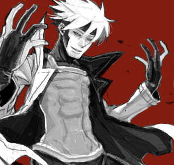 bantrain coat facial_hair gambit male_focus marvel simple_background sketch stubble togatsuko trench_coat x-men