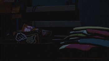 1girl 3d @_@ animated animated_gif brown_eyes brown_hair computer computer_keyboard computer_mouse dark_room dazed eh female_focus glasses happy_trance hypnosis long_hair mind_control monitor night open_mouth orange_hair persona persona_5 ping ringed_eyes sakura_futaba sleeping slow_motion smile solo source_filmmaker_(medium) surprised tech_control