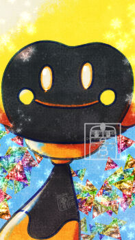 aida_miya close-up closed_mouth commentary_request highres nintendo no_humans one-hour_drawing_challenge pokemon pokemon_(creature) pokemon_focus smile snowflakes solo straight-on tadbulb watermark