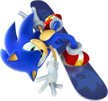 1boy 3d absurdres animal_ears animal_nose arms_up blue_fur blue_hair body_fur character_name english_text full_body furry furry_male gloves green_eyes grin happy highres jumping logo long_hair looking_afar male_focus mario_&amp;_sonic_(series) mario_&amp;_sonic_at_the_olympic_winter_games official_art outstretched_arms red_shoes shoes sideways_mouth simple_background smile snowboard snowboarding socks solo sonic_(series) sonic_the_hedgehog spiked_hair spread_arms tail teeth third-party_source transparent_background upside-down white_gloves white_socks