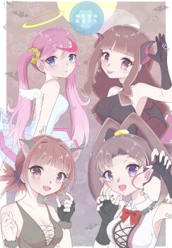 amano_nene_(digimon_xros_wars) digimon digimon_ghost_game digimon_universe:_appli_monsters digimon_xros_wars halloween highres hinomoto_akari karan_eri tagme tsukiyono_ruli