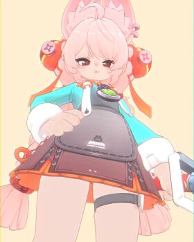 1girl 3d ahoge animal_ear_fluff animal_ears animated braid ear_piercing furry furry_female highres loli long_hair long_sleeves looking_at_viewer looking_down piercing pink_fur pink_hair rabbit_ears rabbit_girl red_eyes rougenine short_eyebrows smile smug solo tagme thick_eyebrows thigh_strap thighs twin_braids very_long_hair video zenless_zone_zero zhao_(zenless_zone_zero)