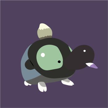 Rule 34 | animal focus, commentary, full body, highres, nintendo, no humans, no lineart, pokaday, pokemon, pokemon (creature), pokemon focus, purple background, shroodle, simple background, solo, teeth