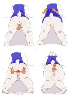 1girl animal_ears animal_hands anus arrow_(symbol) ass bad_id bad_tumblr_id barefoot bebebe blush claws cleft_of_venus clothes_lift disembodied_hand dress dress_lift female_ejaculation female_focus female_orgasm fingering from_behind full_body furry furry_female goat_ears goat_horns goat_tail head_out_of_frame horns kneepits knees_together_feet_apart legs_apart long_sleeves mature_female multiple_views no_panties orgasm puddle purple_dress pussy pussy_juice shiny_skin shirt simple_background sleeveless sleeveless_dress spread_pussy standing sweat tail thick_thighs thighs tiptoes toriel trembling uncensored undertale utdr_(toby_fox) vaginal white_background white_shirt