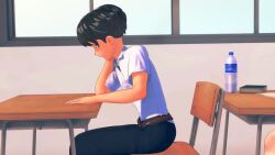 1girl 3boys 3d :&lt; :o ahegao alternate_breast_size anal animated ass ass_focus ass_shake bed bedroom blue_eyes blush bouncing_ass breasts brown_hair butt_crack cheating_(relationship) classroom completely_nude cowgirl_position double_penetration draktar erection female_orgasm girl_on_top grabbing_from_behind hetero holding holding_phone ikari_shinji indoors interface_headset_(evangelion) koikatsu_(medium) long_hair looking_at_another lying_on_person moaning multiple_boys neon_genesis_evangelion netorare nude orgasm penis phone pussy recording sex simple_background souryuu_asuka_langley squatting straddling surprised tagme thick_thighs thighs two_side_up vaginal video