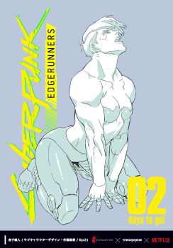 1girl breasts cd_projekt_red copyright_name cyberpunk_(series) cyberpunk_2077 cyberpunk:_edgerunners dorio_(cyberpunk) highres kaneko_yuuto mechabare medium_breasts muscular muscular_female short_hair solo topless_female trigger_(company)