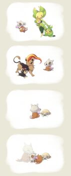 bone comic cubone flower gen_1_pokemon gen_5_pokemon gen_6_pokemon ghost leavanny litleo marowak mother's_day nintendo no_humans pokemon pokemon_(creature) pyroar pyroar_(female) sewaddle swadloon