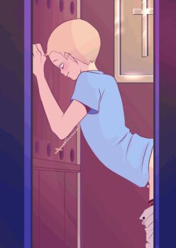 1boy anal animated church cross implied_sex male_focus male_penetrated original sex shota yaoi
