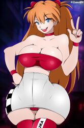 1boy 1girl anal animated ass ass_focus ass_shake bad_anatomy blue_eyes bottomless bouncing_ass cum cum_in_ass cum_overflow dark-skinned_male dark_skin hand_on_own_hip happy_sex huge_ass large_penis long_hair looking_at_viewer looking_back miniskirt moaning music neon_genesis_evangelion orange_hair penis presenting race revealing_clothes seductive_gaze sex skirt smug sound souryuu_asuka_langley tagme thong twerking video zonen404