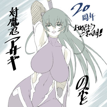 1girl breasts igawa_asagi large_breasts lilith-soft long_hair nobushito_kuro taimanin_(series) taimanin_asagi