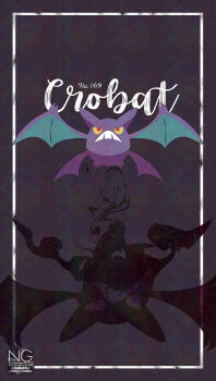 Rule 34 | animal focus, bat (animal), colored sclera, crobat, gen 2 pokemon, highres, meme (sleepsheep), nintendo, no humans, open mouth, pokemon, pokemon (creature), pokemon focus, red eyes, shadow, solo, teeth, wings, yellow sclera