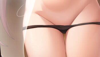 1girl black_panties boo_tao_(genshin_impact) crotch_focus genshin_impact highres hu_tao_(genshin_impact) mirror mirror_selfie panties panty_pull selfie thumbnail_collage underwear yisusjpl