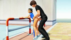 1boy 1girl 3d age_difference anal animated ass avatar:_the_last_airbender avatar_legends bent_over black_hair blue_dress blue_eyes blush china_dress chinese_clothes closed_mouth clothed_sex dress eyebrows full_body hetero high_heels katara loli looking_back no_panties outdoors penis platform_footwear ponchi sex sex_from_behind shoes short_sleeves side_slit tagme torso_grab video white_footwear