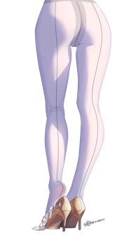 1girl absurdres ass commentary_request cum cum_in_footwear from_behind high_heels highres leg_focus lower_body original pantyhose solo standing thigh_gap thighs white_pantyhose xiaoxi0619