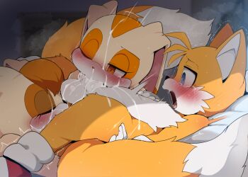 1boy 2girls anilingus animal_ears animal_nose bed blue_eyes body_fur brown_fur brown_hair bukkake close-up closed_eyes commentary cream_the_rabbit crying crying_with_eyes_open cum cum_in_mouth cum_in_nose cum_on_body dagasi deepthroat ejaculation empty_eyes facial feet_out_of_frame fellatio female_rimming_male fox_boy fox_ears fox_tail from_side furry furry_female furry_male furry_with_furry gloves highres indoors interspecies kodomo_doushi leg_grab loli looking_at_another looking_at_penis looking_down lying mature_female mother_and_daughter motion_lines multicolored_shoes multiple_girls on_back on_bed one_eye_closed open_mouth oral oral_sandwich oyakodon_(sex) penis prostate_milking rabbit_ears rabbit_girl rape red_shoes restrained sega shoes short_hair shota sneakers sonic_(series) tail tails_(sonic) tears testicles tongue two-tone_fur two-tone_shoes uncensored vanilla_the_rabbit white_fur white_gloves white_shoes yellow_fur