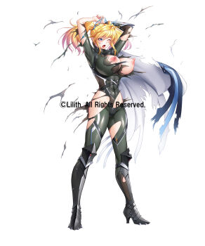 1girl breasts large_breasts shinganji_kurenai taimanin_(series) taimanin_kurenai taimanin_rpgx torn_clothes zol