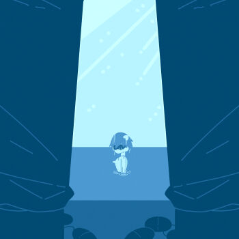 Rule 34 | 1boy, absurdres, blue theme, commentary request, highres, male focus, manatsu no yo no inmu, monochrome, muimui (4242564muimui), no lineart, short hair, solo, sunglasses, takuya (acceed), topless male, upper body, water