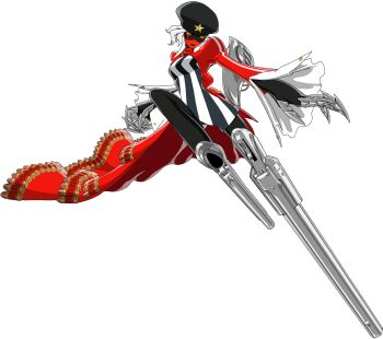 Rule 34 | 1girl, artist request, black eyes, black lips, black skin, bullet, claws, colored sclera, colored skin, dress, ernesto (p5t), eye mask, gun, hat, hat ornament, highres, mask, official art, persona, persona (summon), persona 5, persona 5 tactica, red skin, solo, star (symbol), star hat ornament, striped clothes, striped dress, third-party source, transparent background, weapon, white hair, yellow sclera